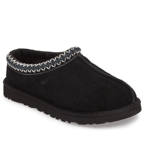 UGG Other - Ugg Tasman Black Suede Sheepskin Slippers Loafers